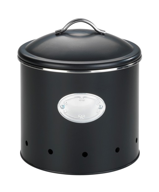 Recipient depozitare bucatarie, Wenko, Box Nero, 4 L, metal, negru