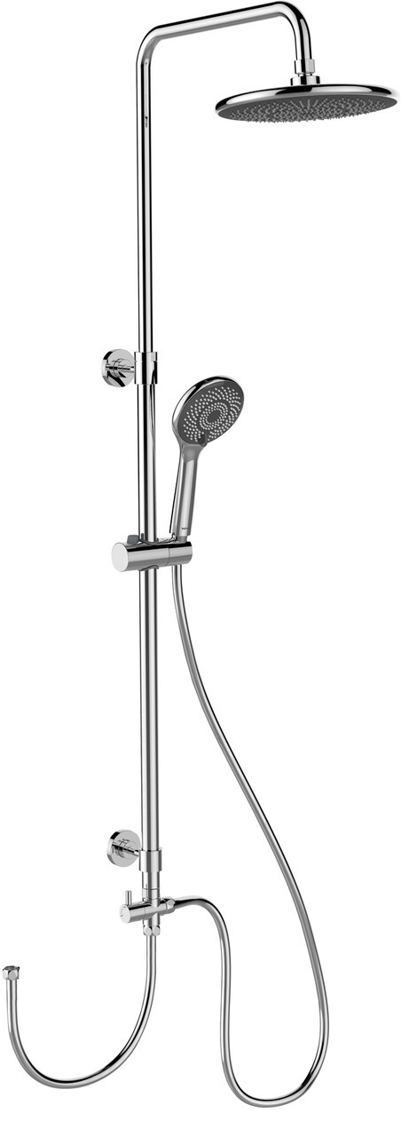 Coloana dus, Wenko, Water Saving, Chrome, 120 cm, inox, gri cromat