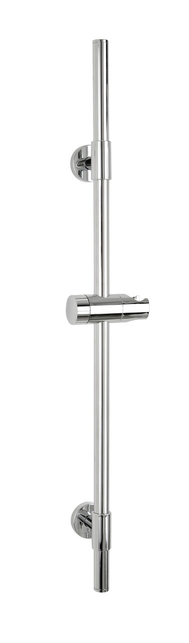 Bara cu suport pentru dus, Wenko, Basic, 66 cm, inox, gri