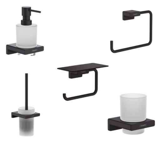 Set accesorii baie Hansgrohe AddStoris, negru