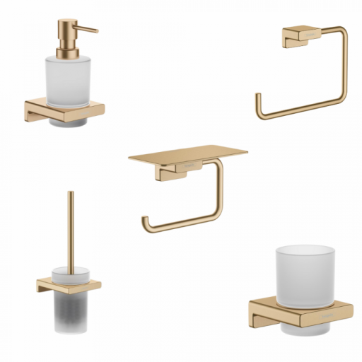 Set accesorii baie Hansgrohe AddStoris, bronz periat