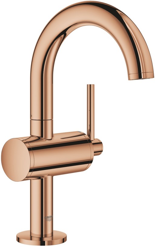 Baterie lavoar Grohe Atrio M ventil click-clack warm sunset