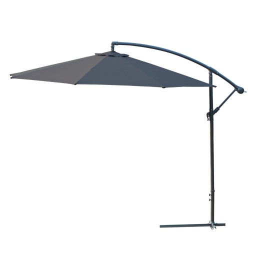 Outsunny Umbrelă de Grădină Deluxe cu Braț Inclinabil și Manivelă, Diametru 3m, Protecție UV, Ideală pentru Patio, Bej | Aosom Romania