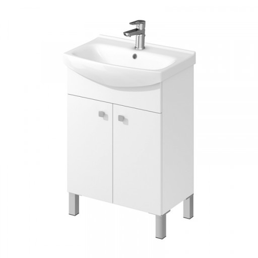 Set mobilier baie cu lavoar si dulap cu 2 usi, 60.5 x 41.5, Cersanit, Sati