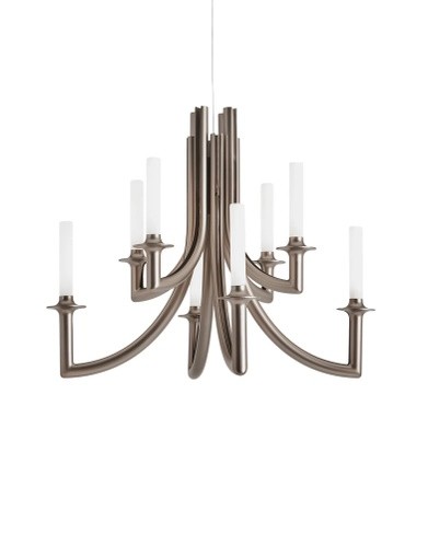 Candelabru Kartell Khan design Philippe Starck d 77cm 8x max 5W E14 bronz mat