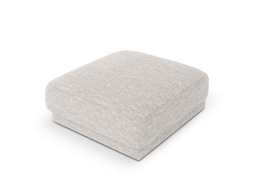 Taburet, Miley, Micadoni Home, BL, 85x85x42 cm, poliester chenille, gri deschis