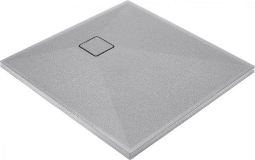 Cadita dus compozit slim patrata gri 90x90 cm Deante, Correo Square