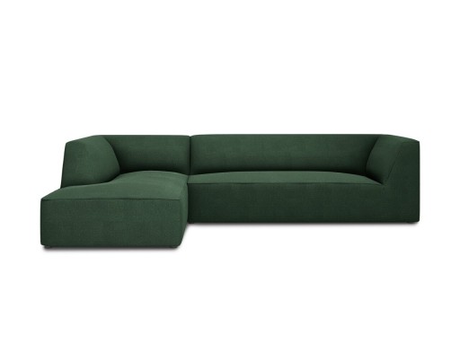 Coltar stanga 4 locuri, Ruby, Micadoni Home, BL, 273x180x69 cm, poliester, verde