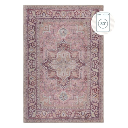 Covor roșu deschis lavabil din amestec de fibre reciclate 200x290 cm Windsor – Flair Rugs