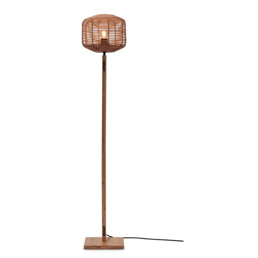 Lampadar în culoare naturală cu abajur din ratan (înălțime 130 cm) Tanami – Good&Mojo