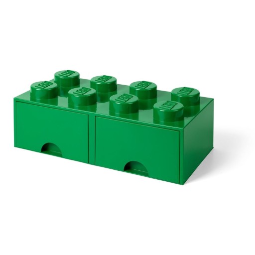 Cutie depozitare cu 2 compartimente LEGO®, verde