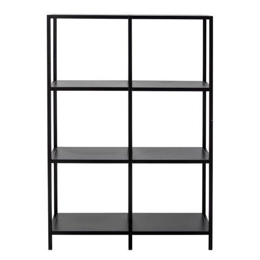 Bibliotecă neagră din metal 80x114 cm Valde – Bloomingville