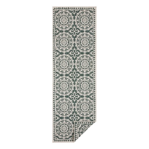 Covor adecvat pentru exterior NORTHRUGS Jardin, 80 x 350 cm, verde-crem