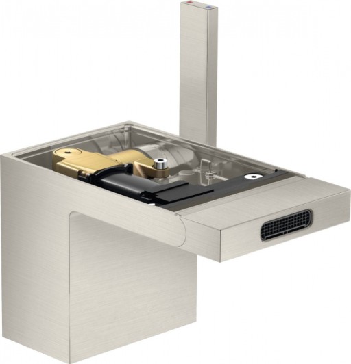 Baterie bideu culoare inox cu ventil click-clack inclus Hansgrohe Axor MyEdition