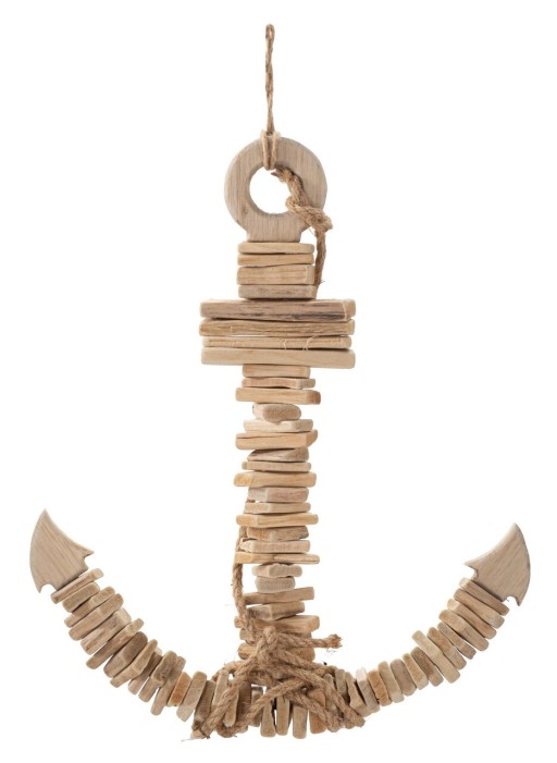 Decoratiune suspendabila Anchor, Mauro Ferretti, 39x7x46 cm, lemn de tanoak, natural