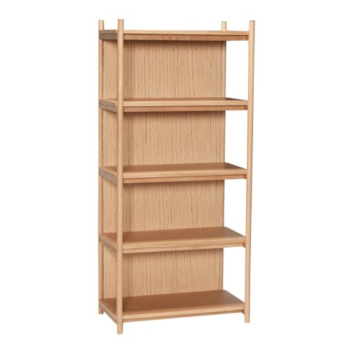 Bibliotecă în culoare naturală cu aspect de lemn de stejar 75x162 cm Heritage – Hübsch