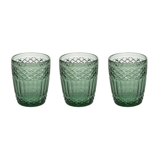 Set 3 pahare Claire, Tognana Porcellane, 300 ml, sticla, verde