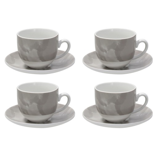 Set 4 cesti de cafea cu farfurie Sfera, Andrea Fontebasso, 250 ml, portelan, bej