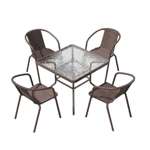 Set mobilier pentru exterior, 5 piese Erzin, Heinner, otel, multicolor