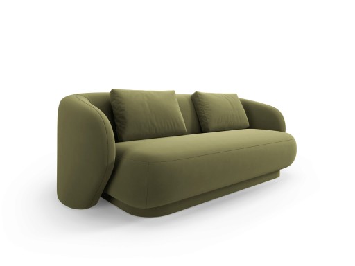 Canapea 2 locuri, Camden, Cosmopolitan Design, 169x102x72 cm, catifea, verde deschis