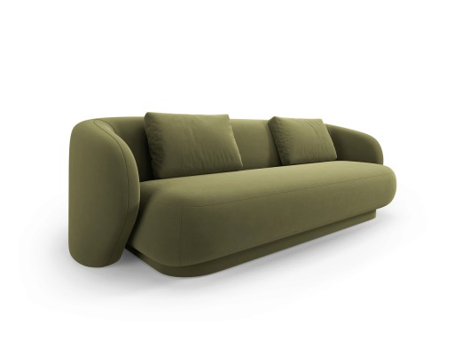 Canapea 3 locuri, Camden, Cosmopolitan Design, 204x102x72 cm, catifea, verde deschis