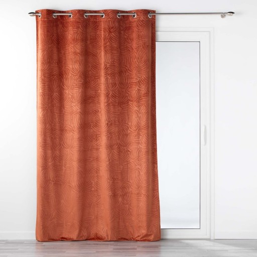 Draperie cărămizie din catifea 140x240 cm Analia – douceur d'intérieur