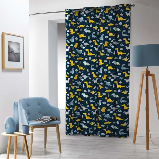 Draperie pentru copii din microfibră 140x240 cm Dinoblue – douceur d'intérieur