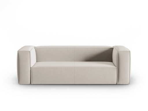 Canapea 3 locuri, Mackay, Cosmopolitan Design, 200x94x73 cm, catifea, bej deschis