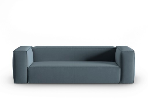 Canapea 4 locuri, Mackay, Cosmopolitan Design, 230x94x73 cm, catifea, albastru