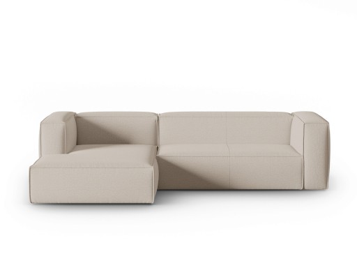 Coltar stanga 4 locuri, Mackay, Cosmopolitan Design, 282x166x73 cm, catifea tricotata, bej