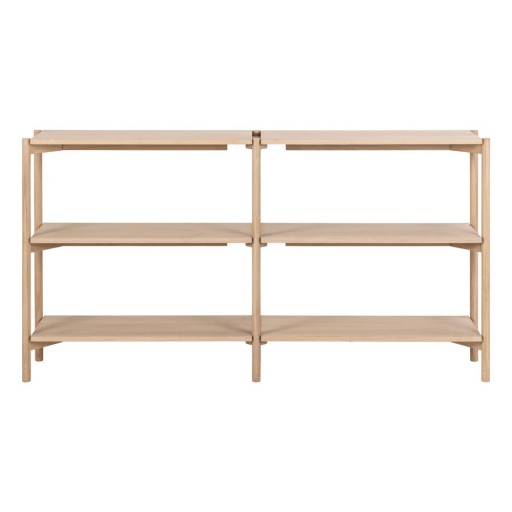 Bibliotecă în culoare naturală cu aspect de lemn de stejar 169x88 cm Braidwood – Actona