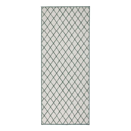 Covor adecvat pentru exterior NORTHRUGS Malaga, 80 x 350 cm, verde - crem