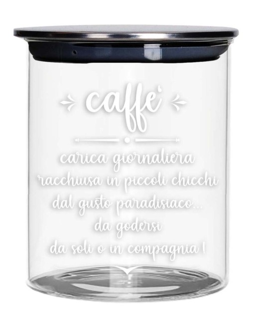 Recipient cu capac pentru cafea Brandani, 10x12 cm, sticla/metal