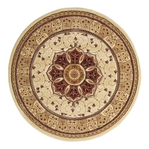 Covor roșu/bej rotund ø 150 cm Heritage – Think Rugs