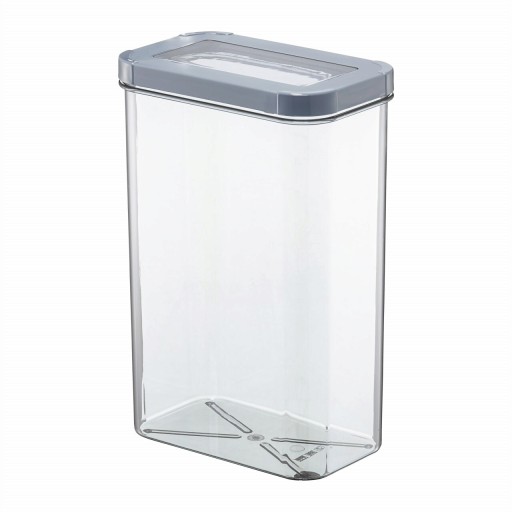 Recipient cu capac pentru depozitare Optimo, Ambition, 2.5 L, plastic, transparent/gri