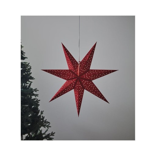 Decorațiune luminoasă suspendată Markslöjd Clara, ø 75 cm, roșu