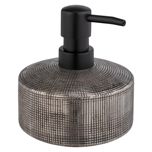 Dozator de săpun lichid argintiu din ceramică 400 ml Rivalta – Wenko