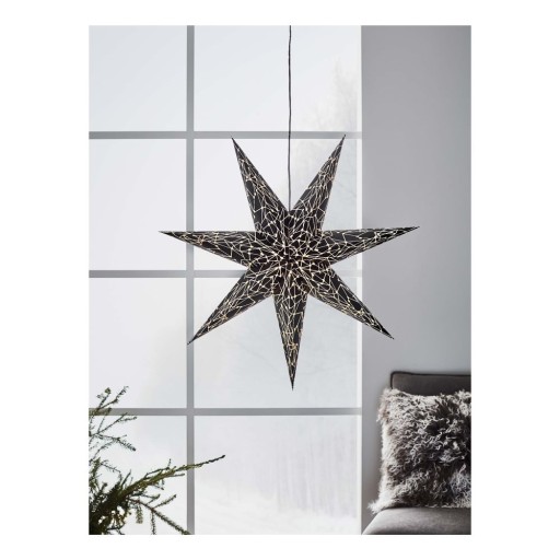 Decorațiune luminoasă suspendată Markslöjd Karla, ø 75 cm, negru