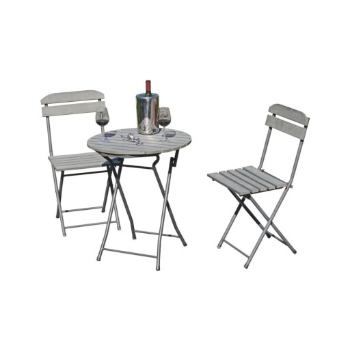 Set de dining pentru grădină gri pentru două persoane Lugo – Garden Pleasure