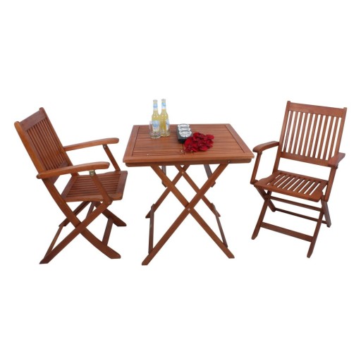 Set de dining pentru grădină în culoare naturală pentru două persoane Seattle – Garden Pleasure