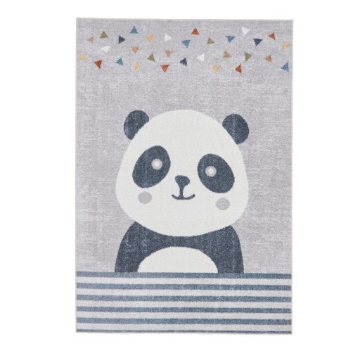 Covor pentru copii gri deschis 120x170 cm Vida Kids Panda – Think Rugs