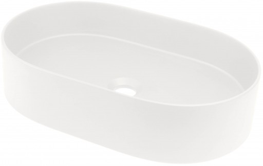 Lavoar pe blat compozit alb Deante Silia, oval, 55 cm