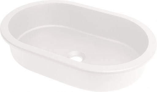 Lavoar incastrat compozit alb Deante Silia, oval, 59 cm