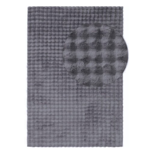 Covor gri antracit lavabil 80x150 cm Bubble Anthracite – Mila Home