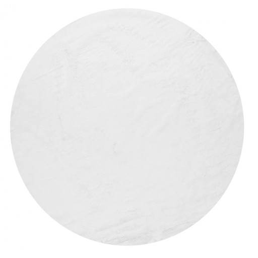 Covor alb lavabil rotund ø 100 cm Pelush White – Mila Home