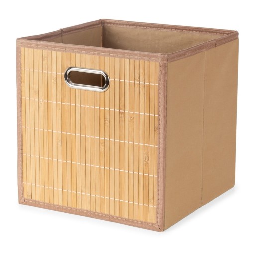 Cutie de depozitare în culoare naturală din bambus 31x31x31 cm – Compactor