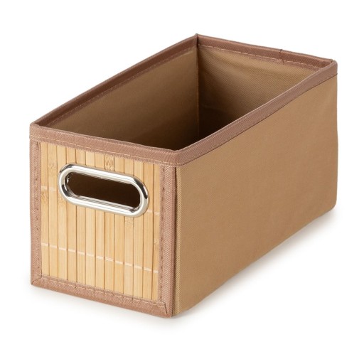 Cutie de depozitare în culoare naturală din bambus 15x31x15 cm – Compactor