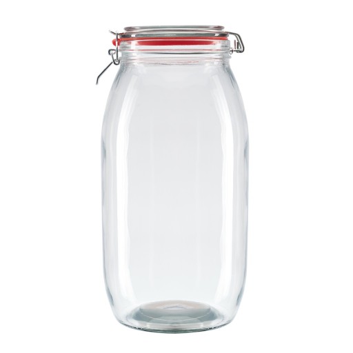 Borcan din sticla pentru depozitare, Vanora, 5L, transparent