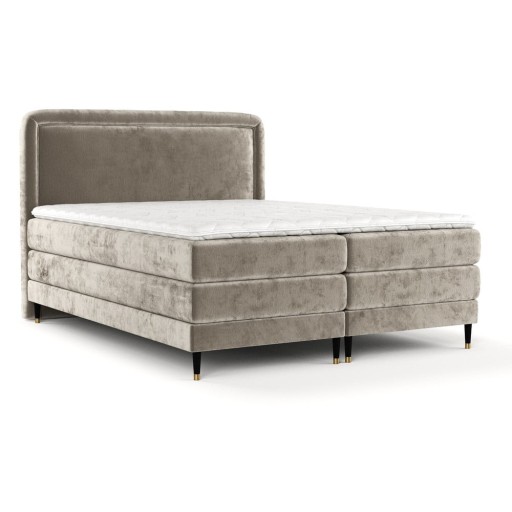 Pat boxspring maro deschis 180x200 cm Dove – Maison de Rêve