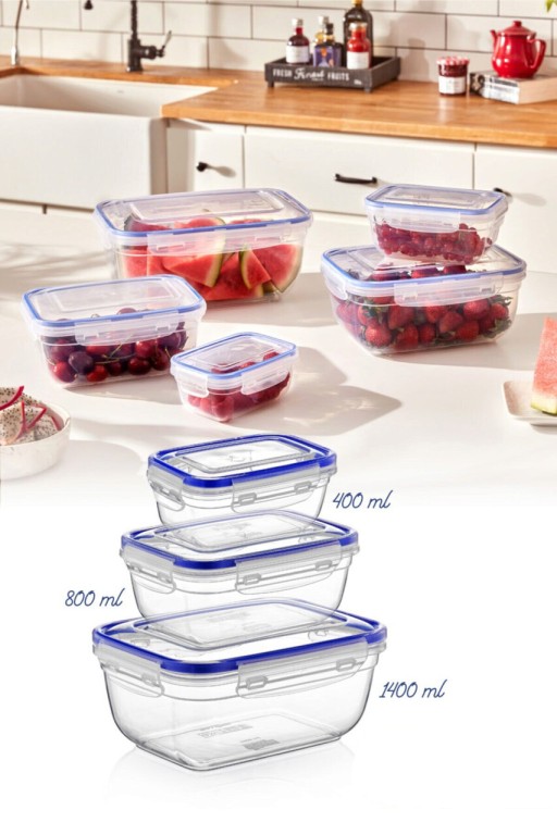 Set recipiente depozitare, Fremont, 964FRM1140, Plastic, Transparent